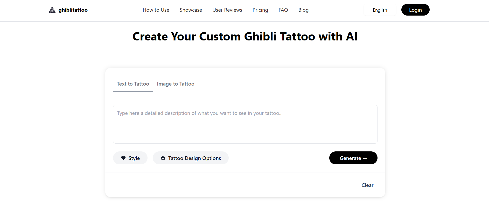 Ghibli Tattoo Generator