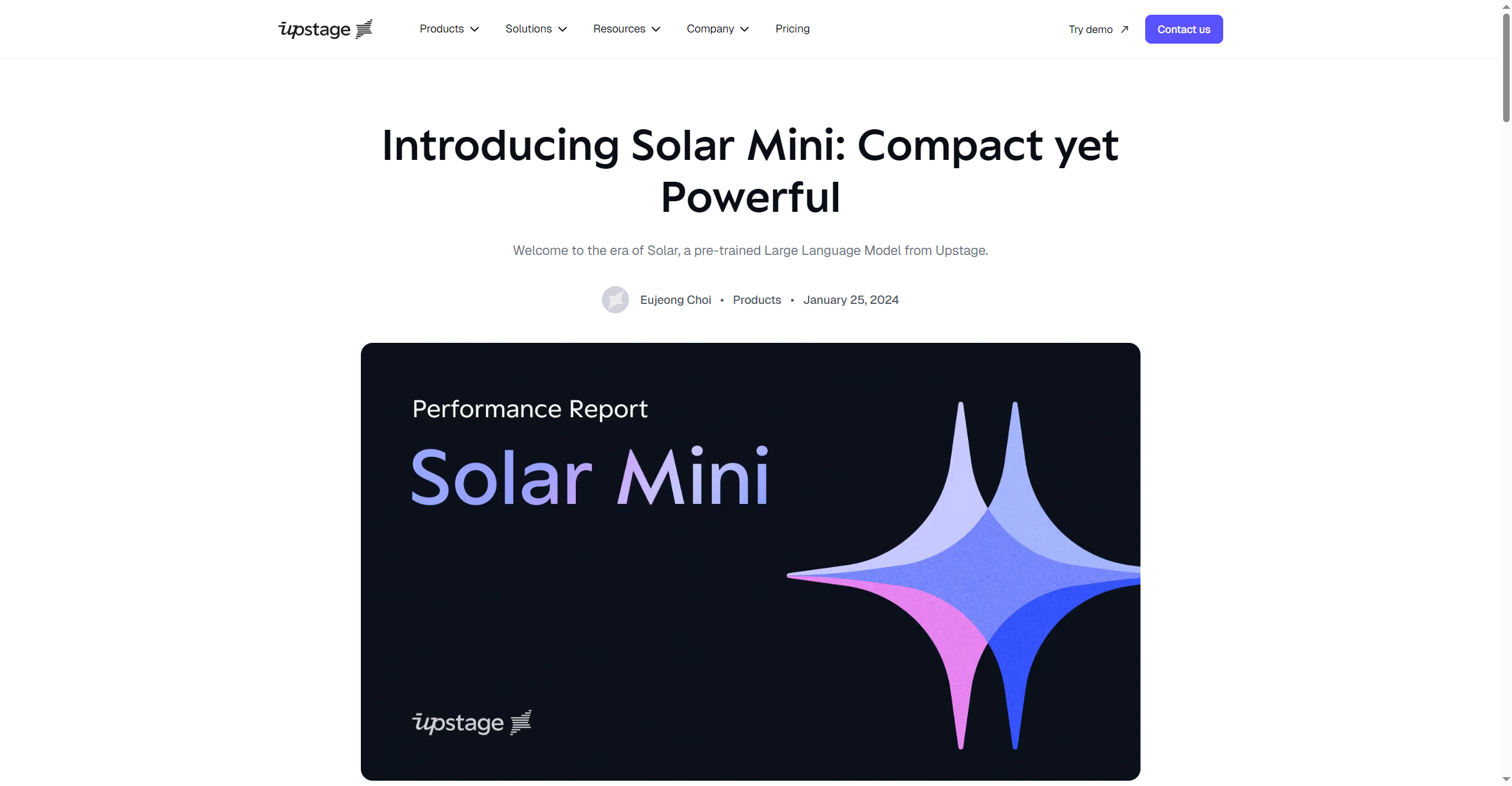 Upstage - Solar Mini
