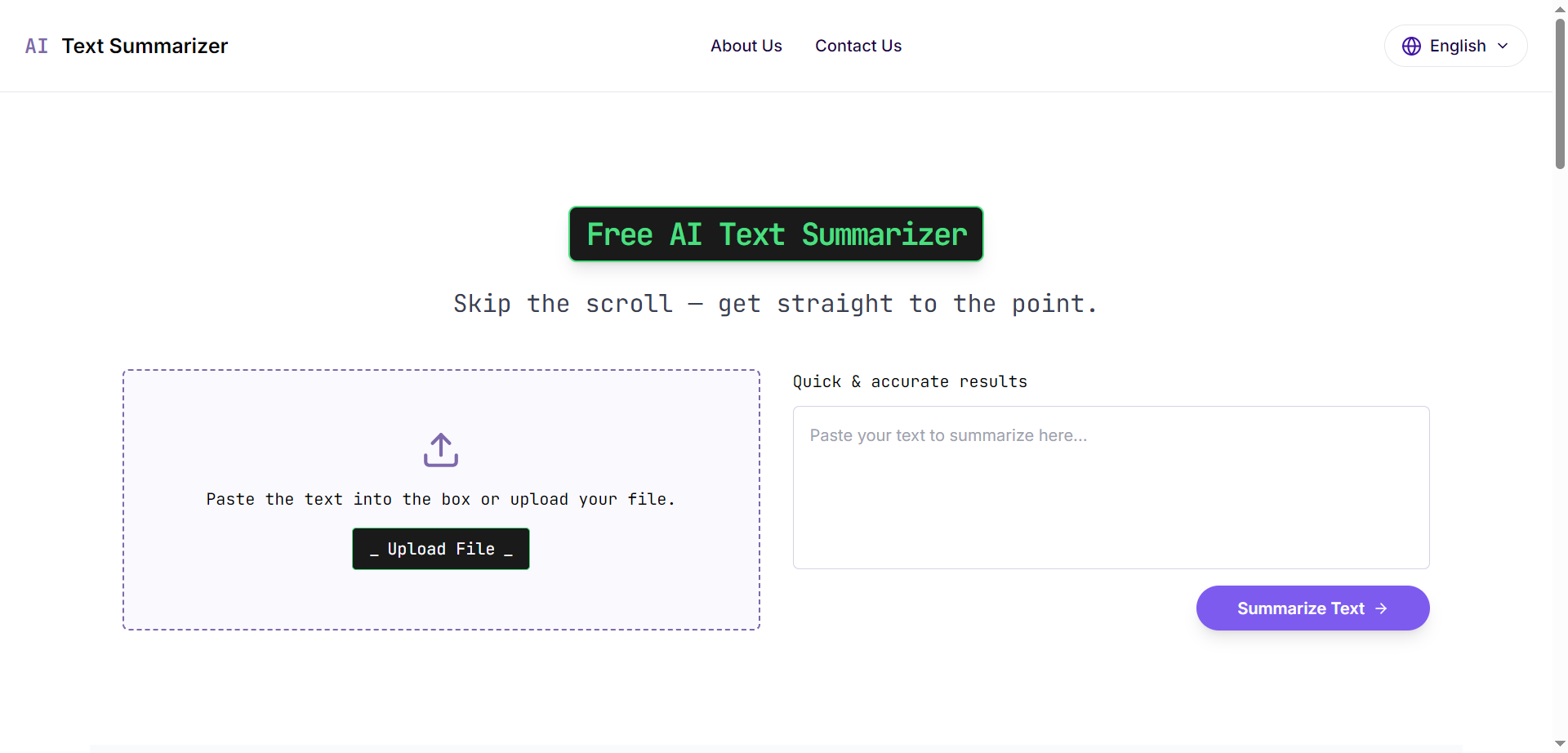 AI Text Summarizer
