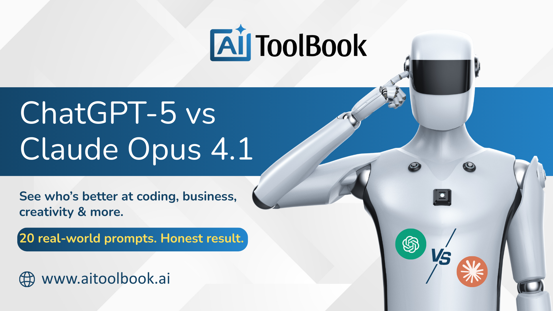 We Tested ChatGPT-5 and Claude Opus 4.1 on 20 Real-World Prompts – Here's the Honest Winner