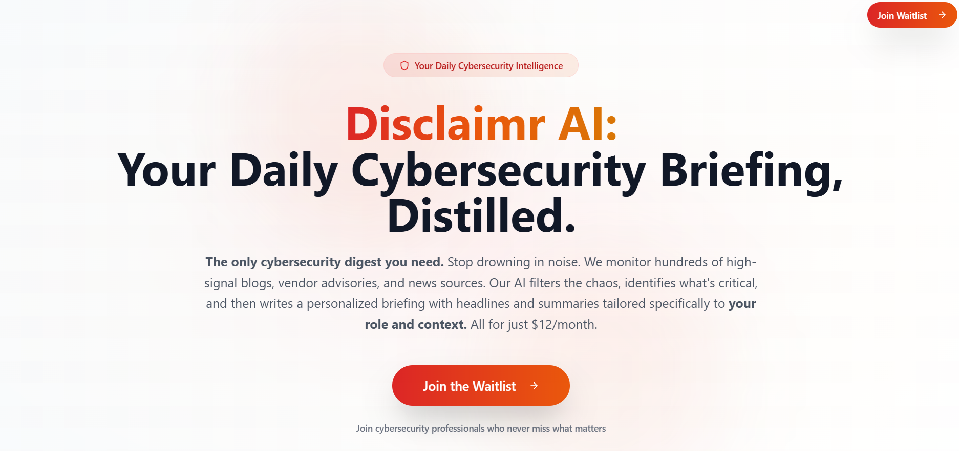 Disclaimr.ai – AI Security Int