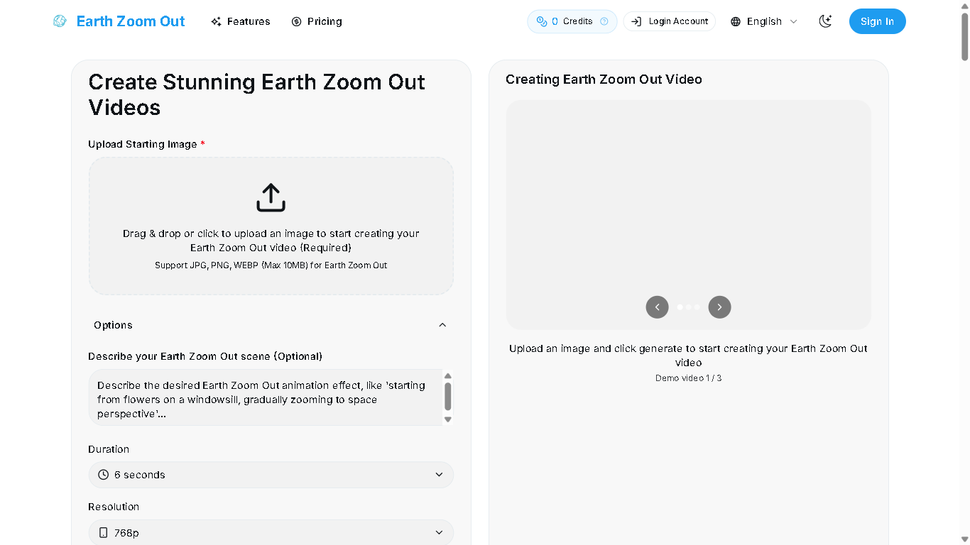 Earth Zoom Out AI