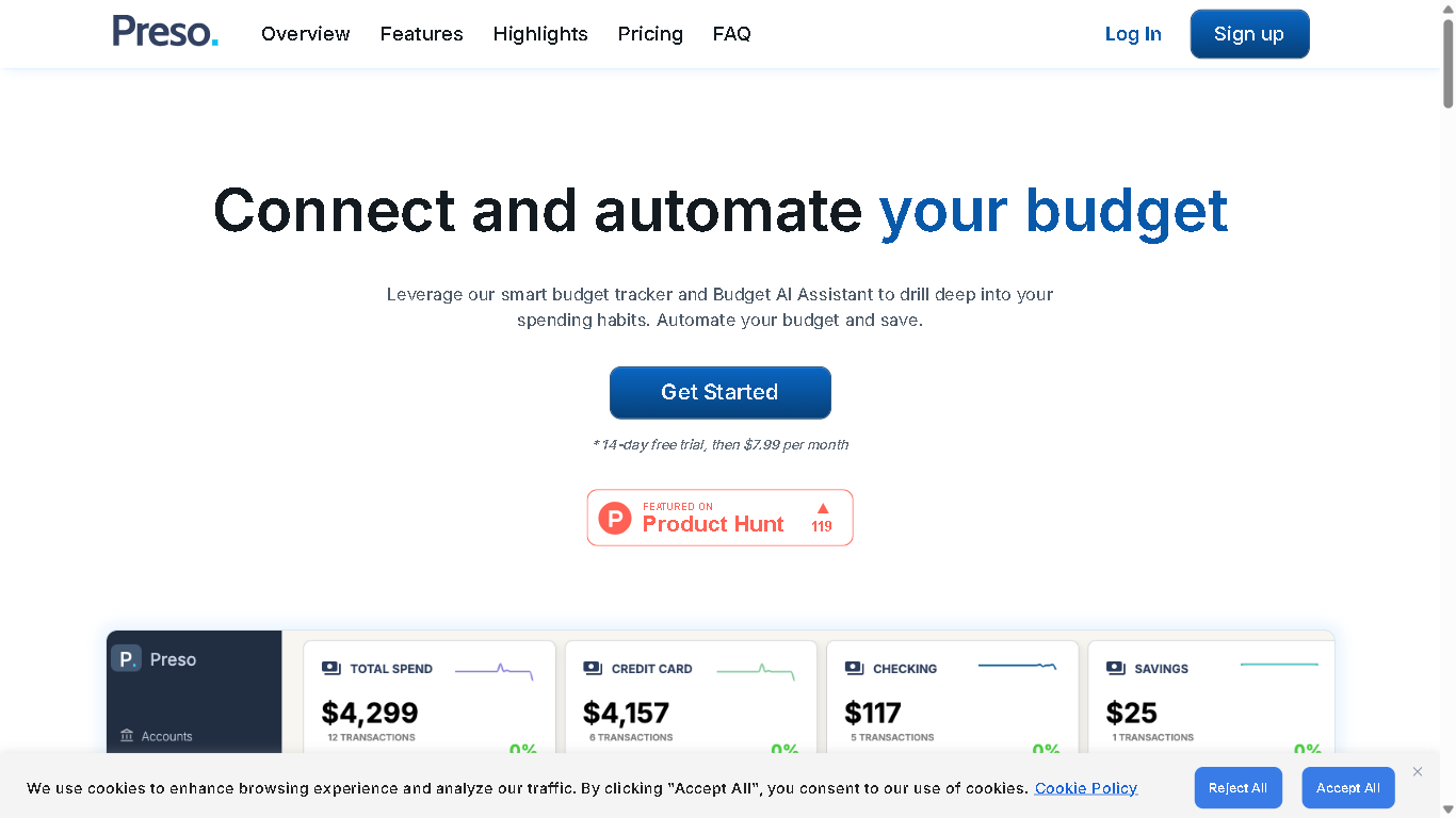 Preso Budget