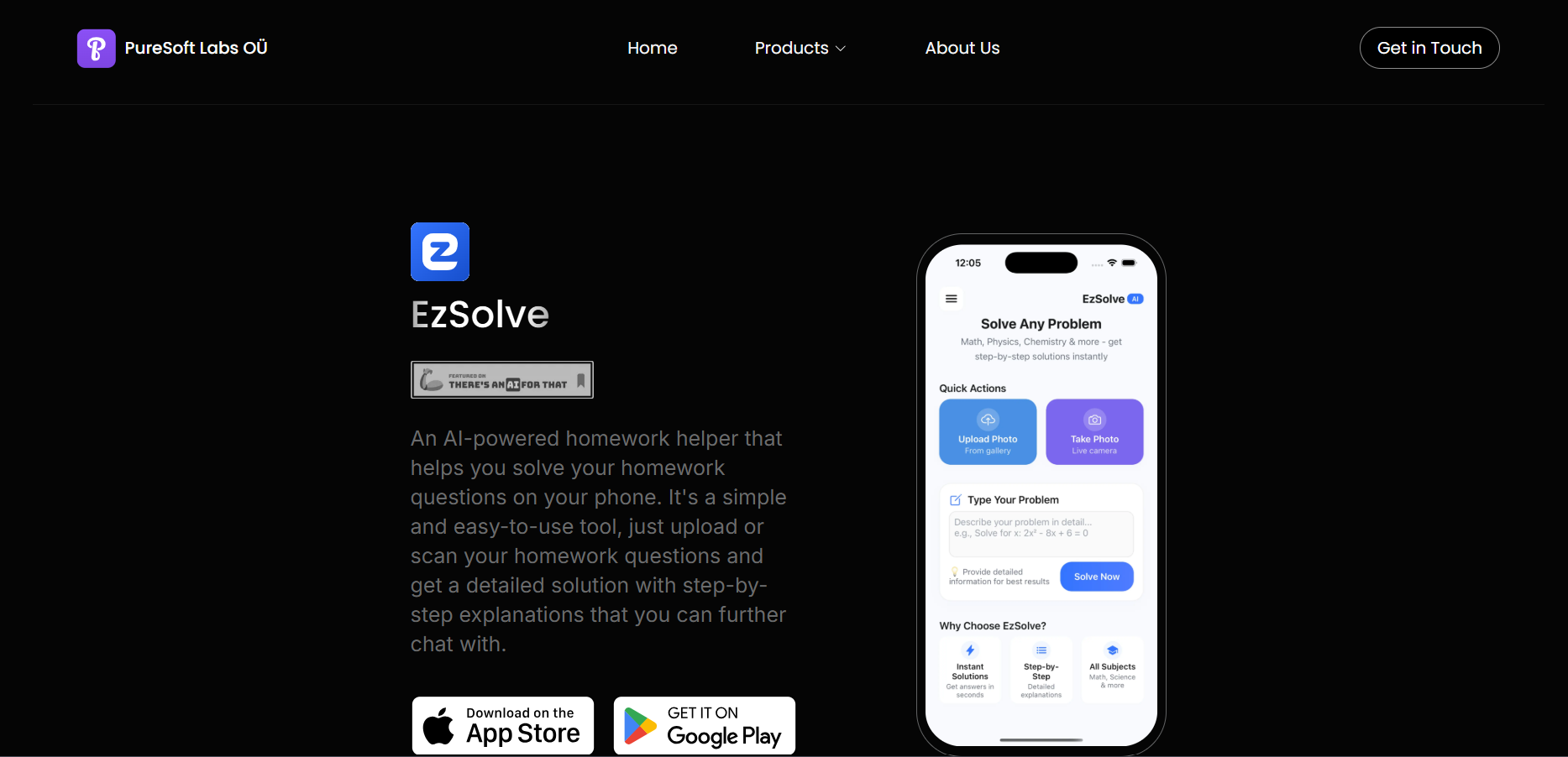 EzSolve: AI Homework Helper