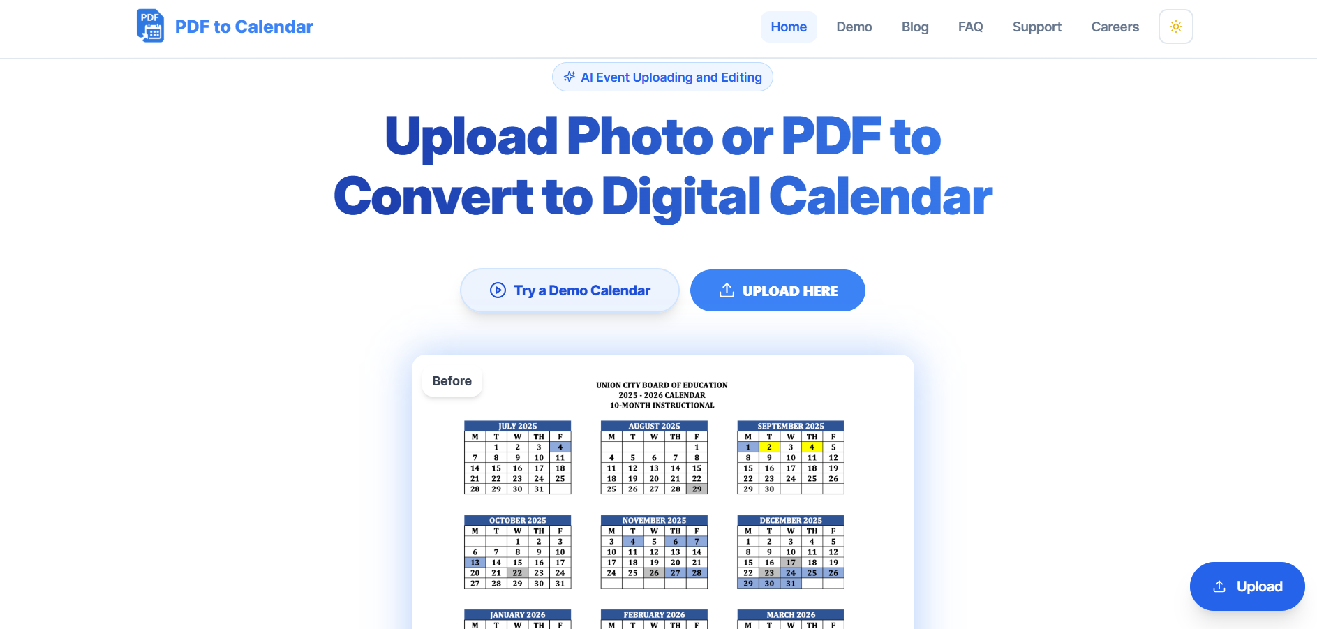 PDF to Calendar App