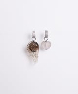 Earrings "Gray and black veil"