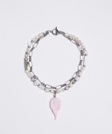 Necklace "Pink wing"