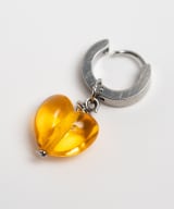 Earring "Amber Shine Heart "