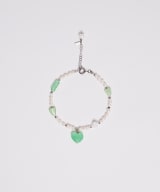 Necklace "Green train"
