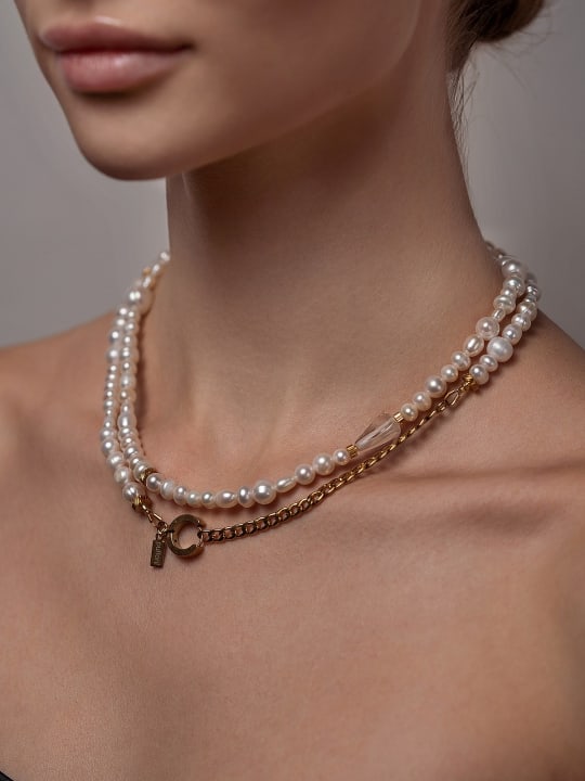 Necklace "Pearl Signature Flow" hovered