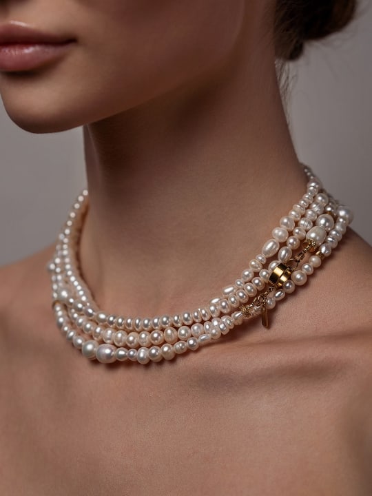 Necklace "Pearl Signature Layered" hovered