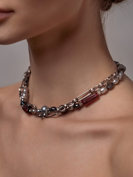 Choker "Velvet Storm" hovered