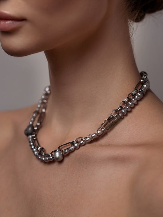 Necklace “Grey Obsession” 2