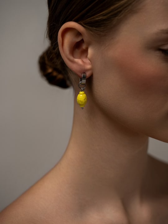 Earring "Sunny Lemon" hovered