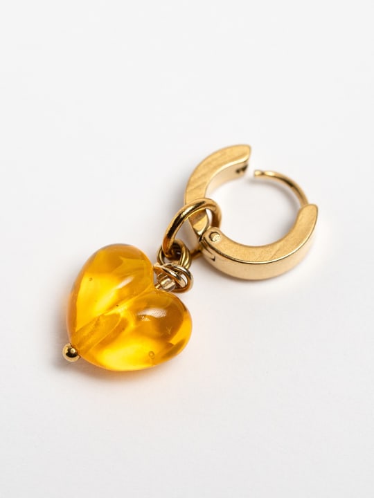 Earring "Amber Shine Heart " primary