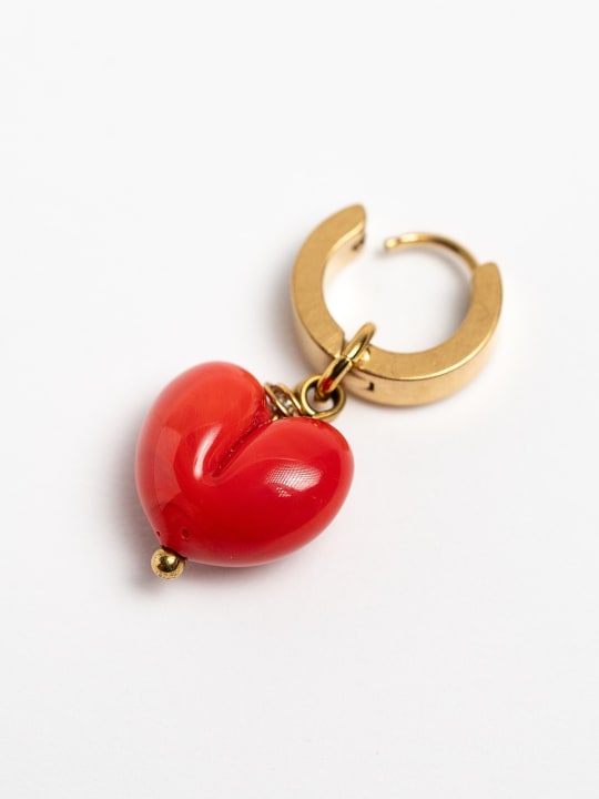Earring "Red Luster Heart" primary