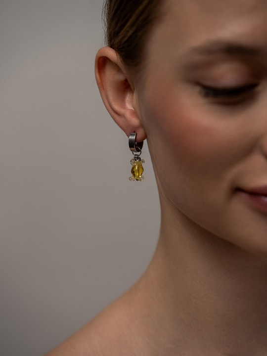 Earring "Candy Spark Yellow"  hovered