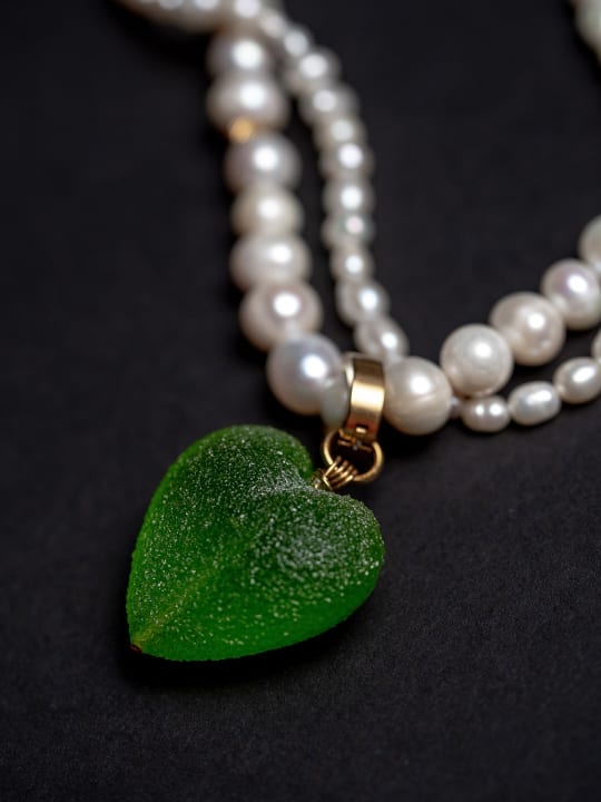 Necklace "Jungle Heart"  hovered