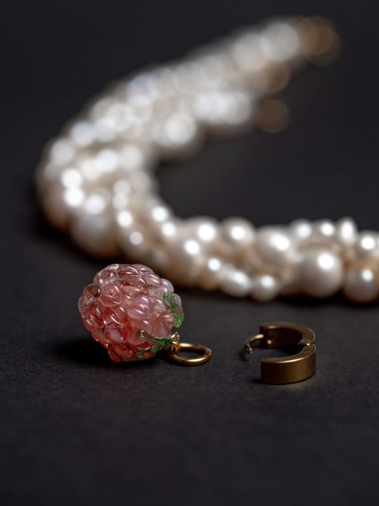 Necklace "Raspberry Reverie" hovered