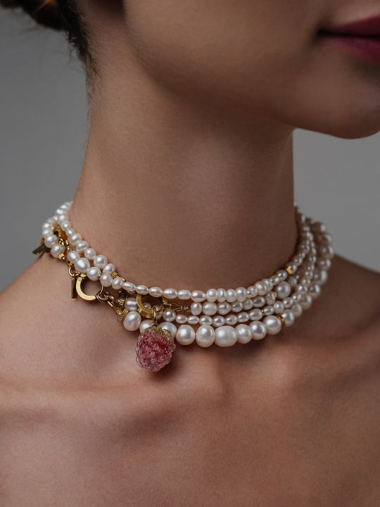 Necklace "Raspberry Reverie" primary