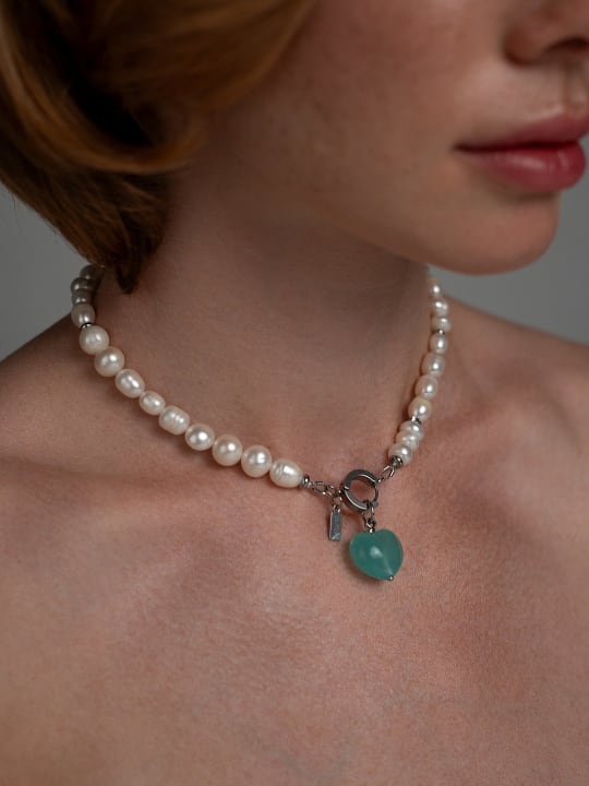Necklace "Lagoon Heart" 2