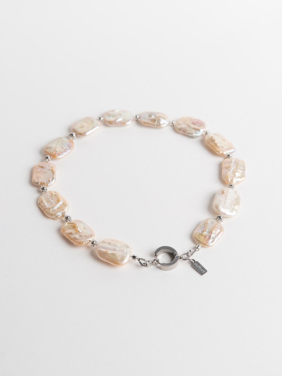 Baroque Pearl Choker “Pale Rhythm” image 4