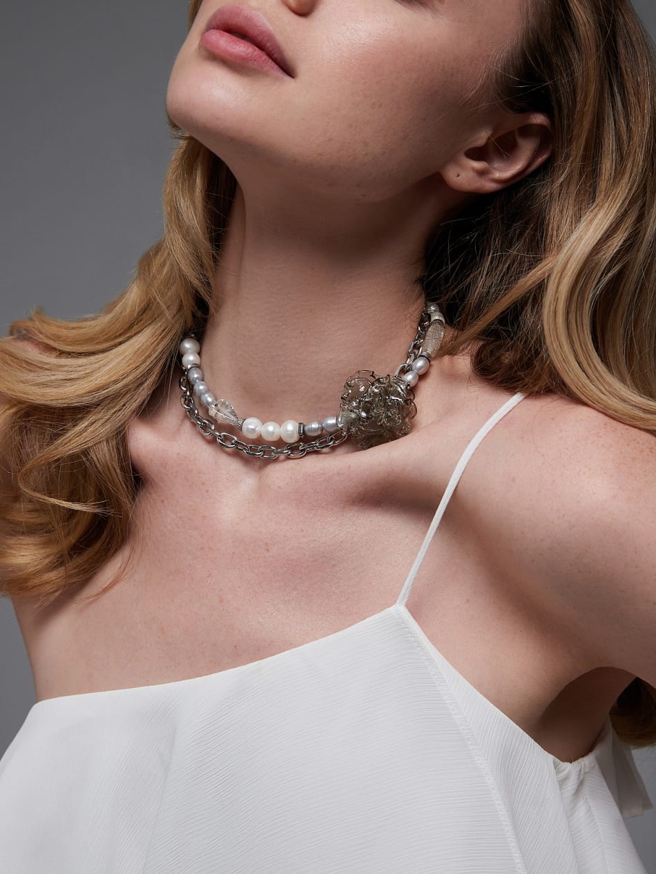 Choker "Gray veil" image 3