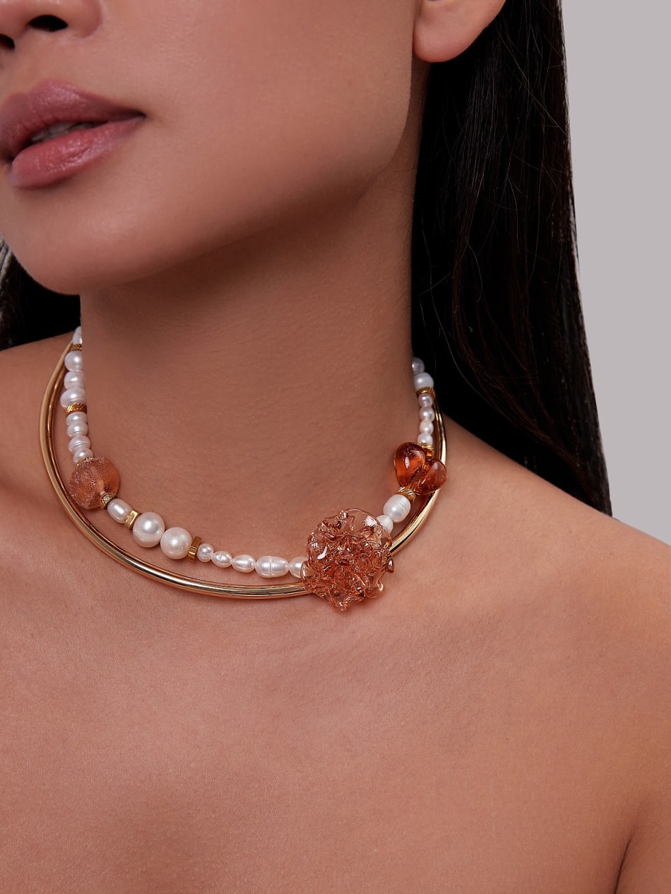 Necklace "Caramel latte" image 2