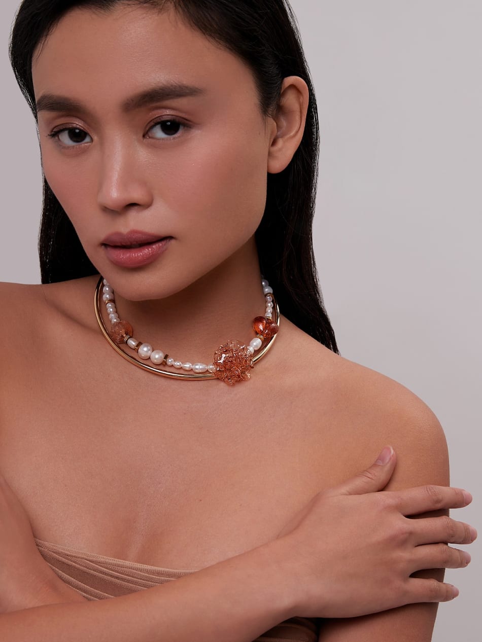 Necklace "Caramel latte" image 3