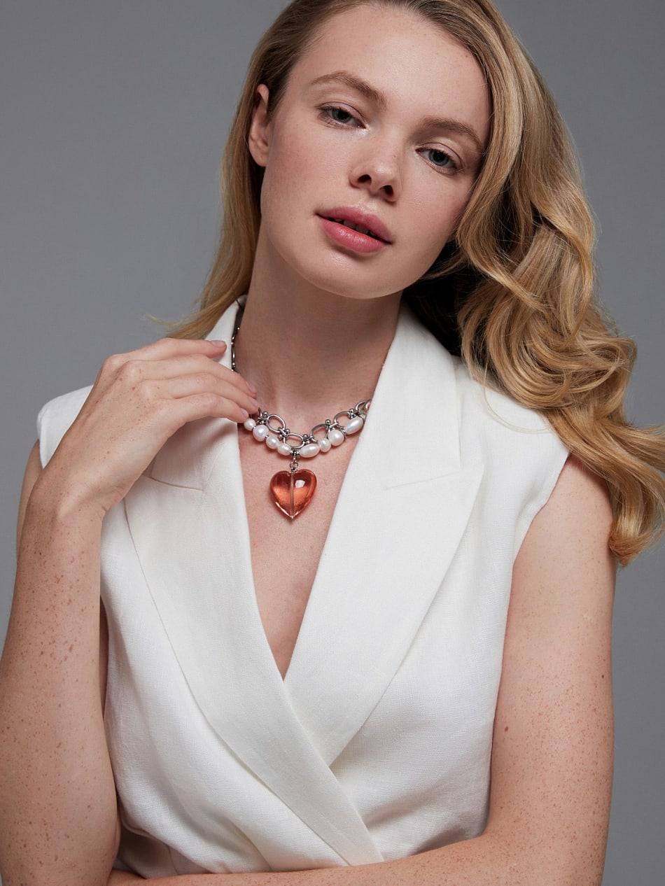 Necklace "Apricot jam" image 3