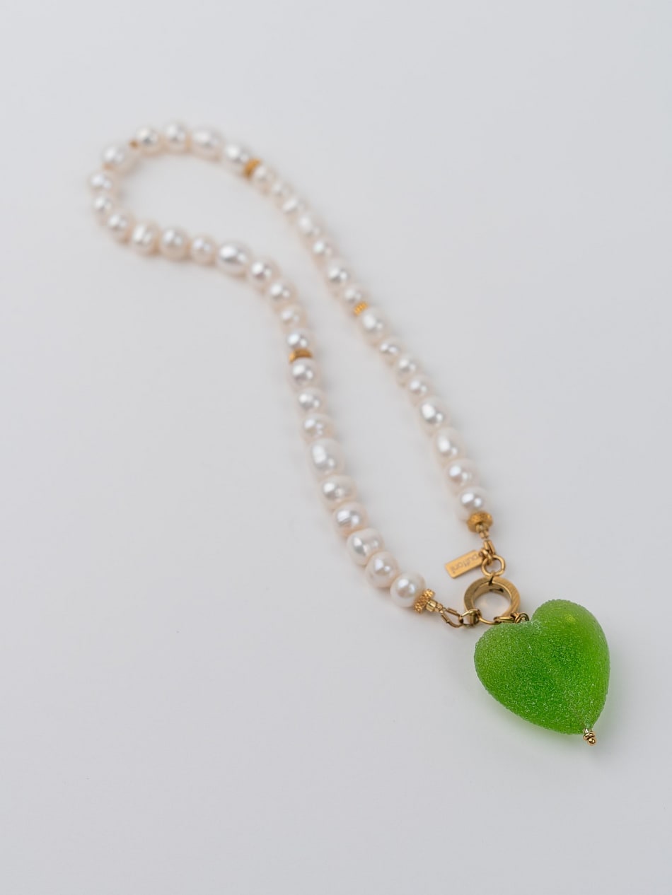 Pendant "Mint Spark Heart"  image 6