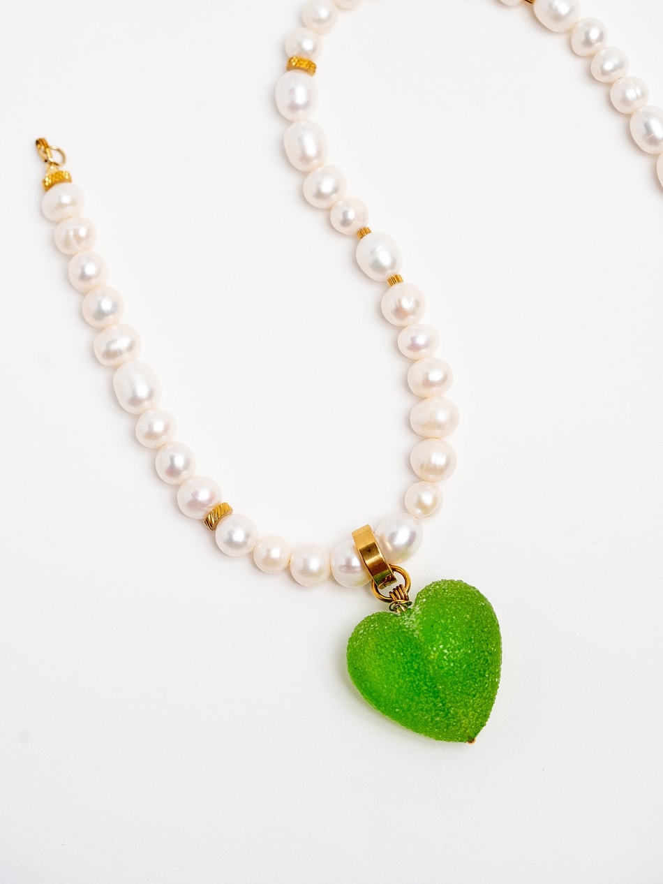 Pendant "Mint Spark Heart"  image 4