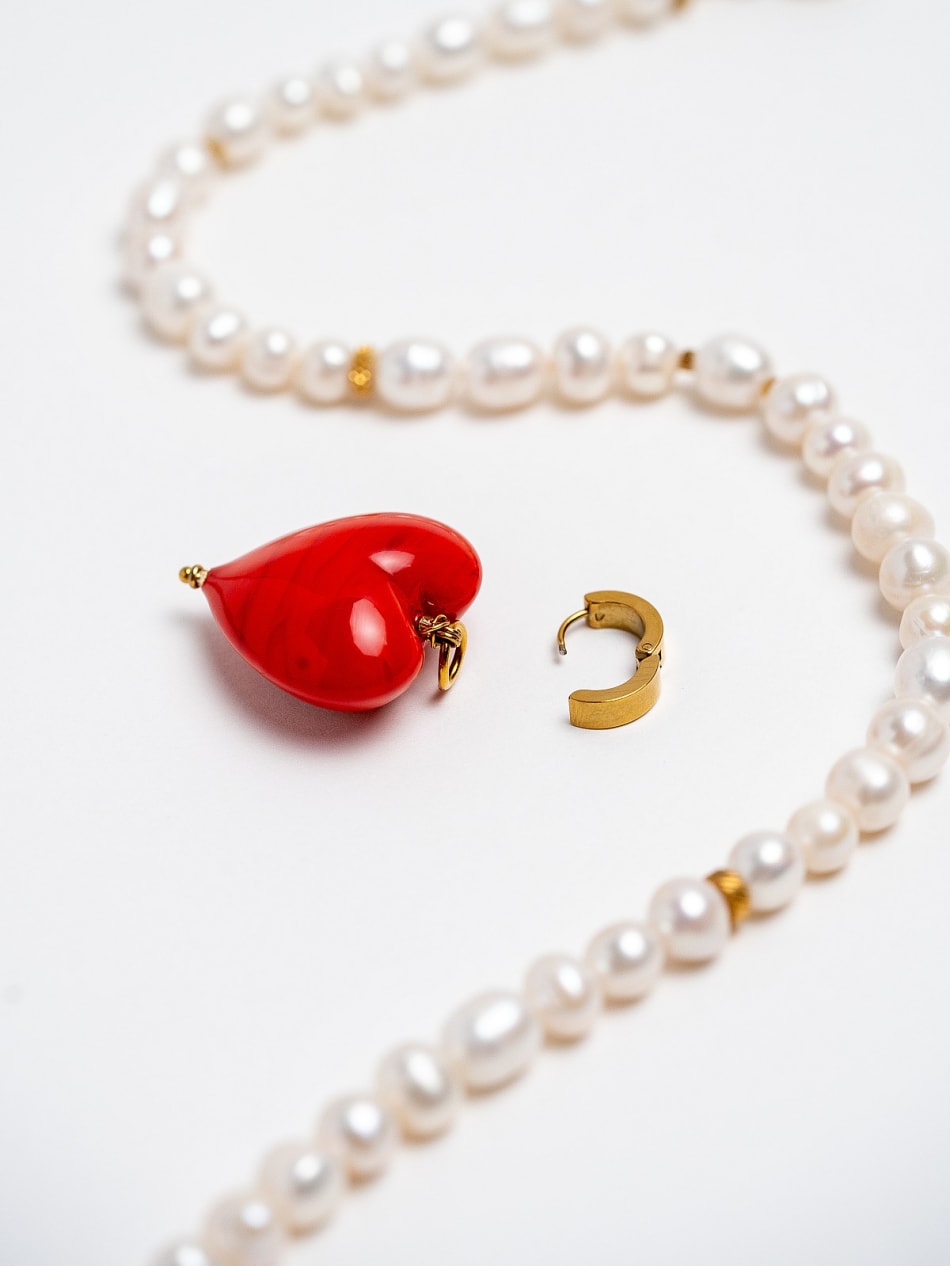 Pendant "Scarlet Bloom Heart" image 3