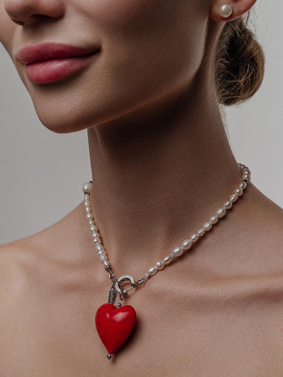 Pendant "Scarlet Bloom Heart"  image 2