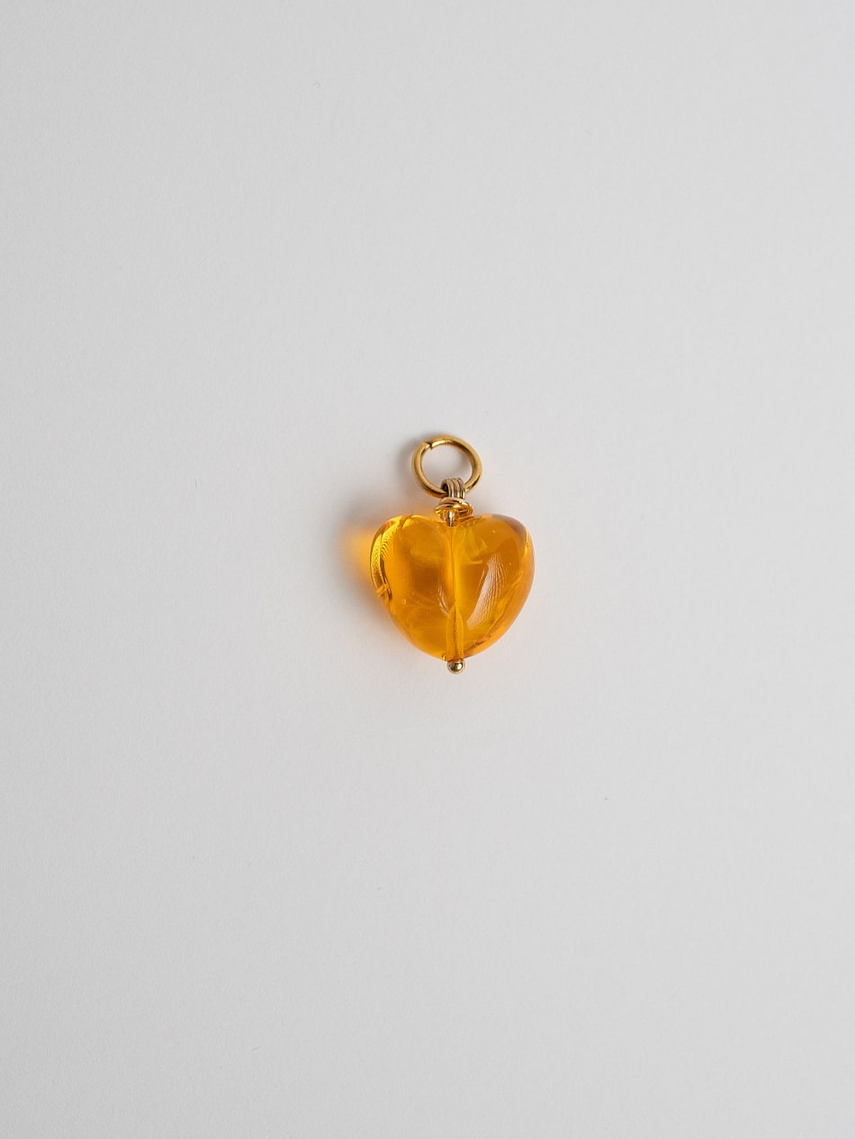 Pendant  "Amber Shine Heart "  image 1