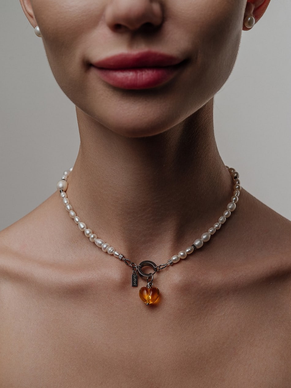 Pendant "Amber Shine Heart " image 2