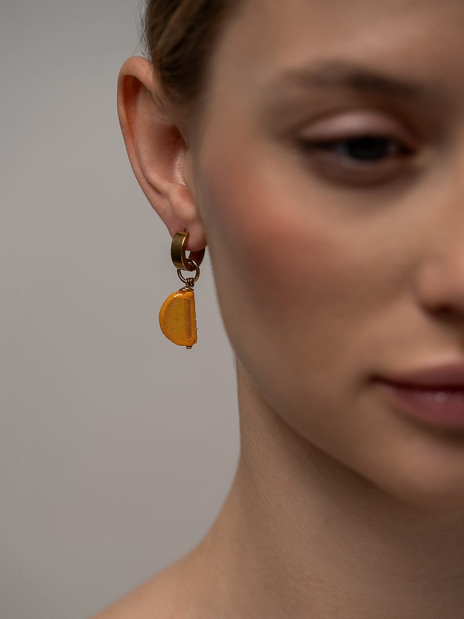 Earring "Orange Marmalade Slice" image 3