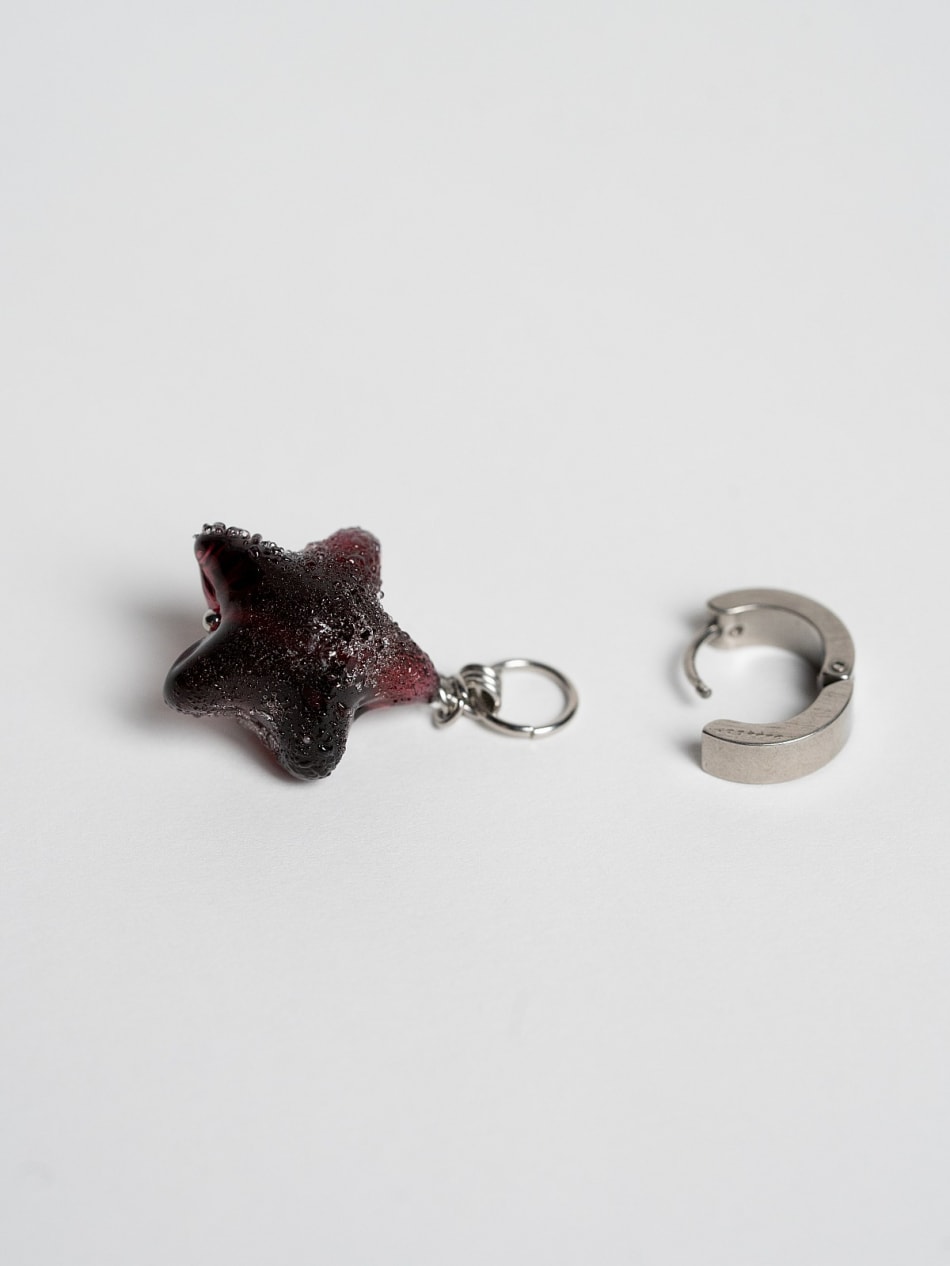 Earrings "Burgundy Stardust" image 4