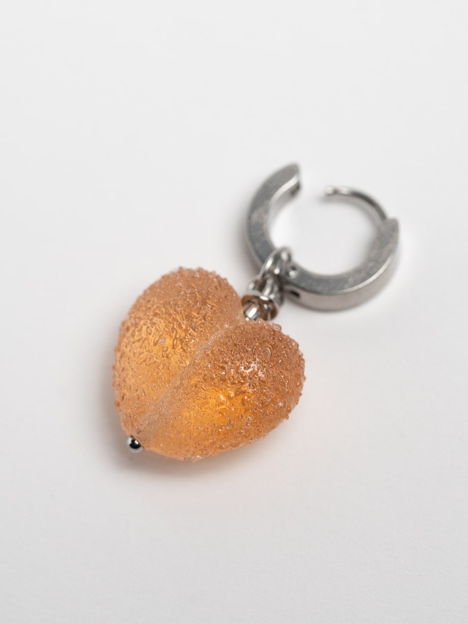 Earring "Autumn Fire Heart" image 1