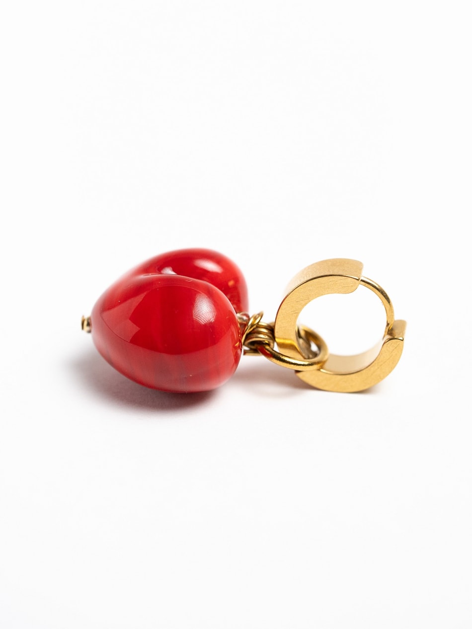 Earring "Glossy Flame Heart" image 5