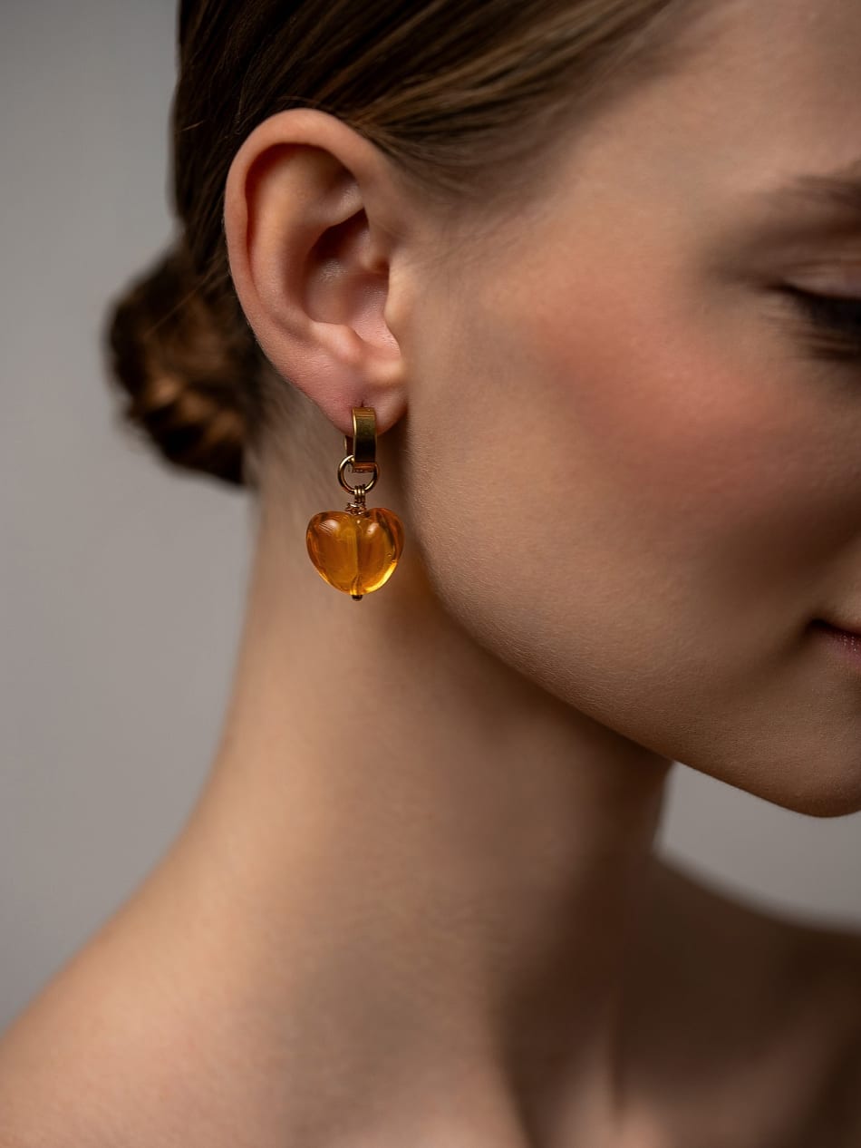 Earring "Sunset Flame Heart" image 3