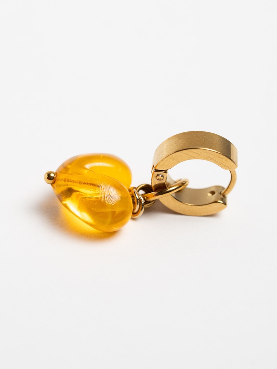 Earring "Amber Shine Heart " image 4