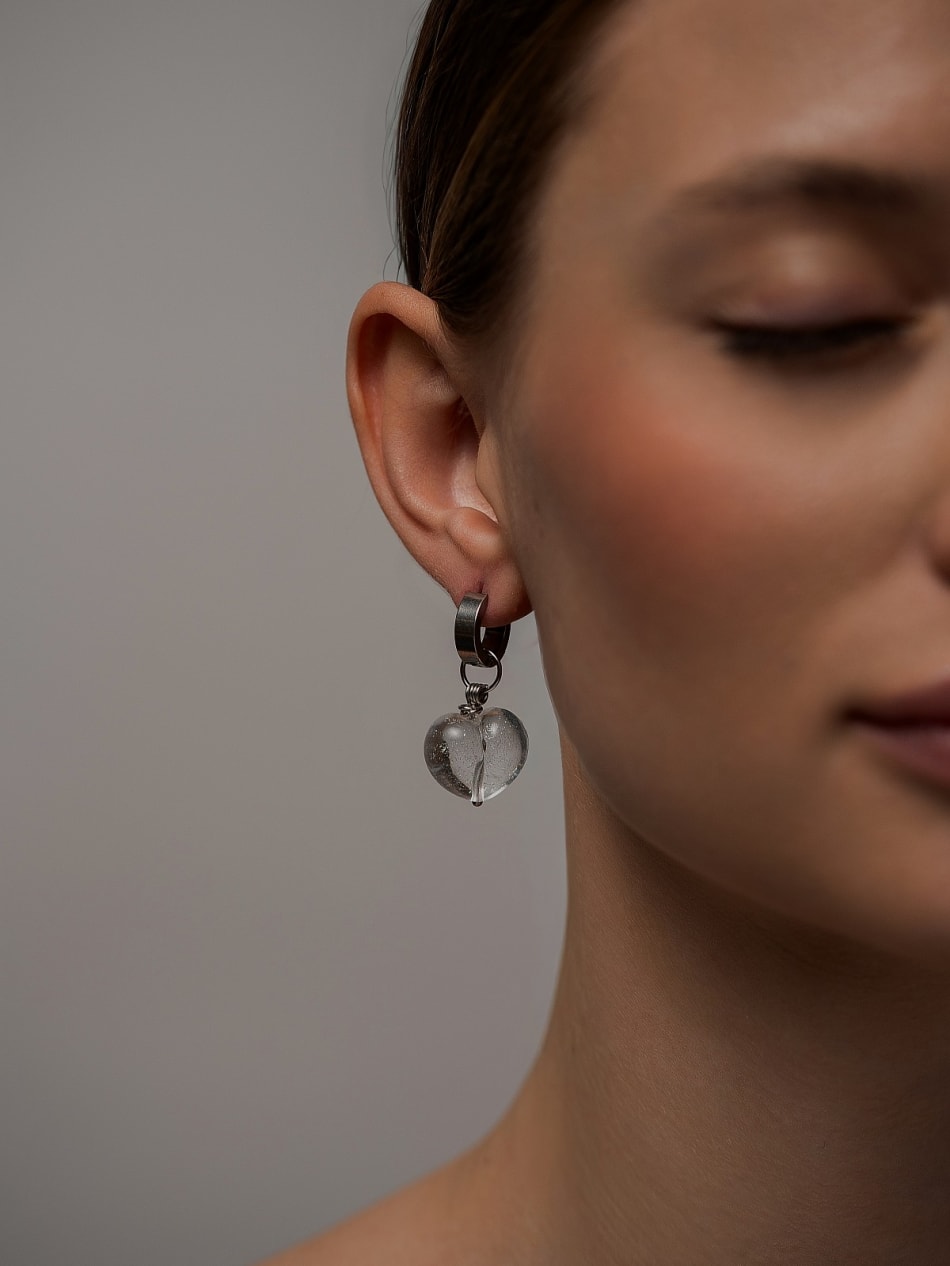 Earrings "Crystal hearts" image 3