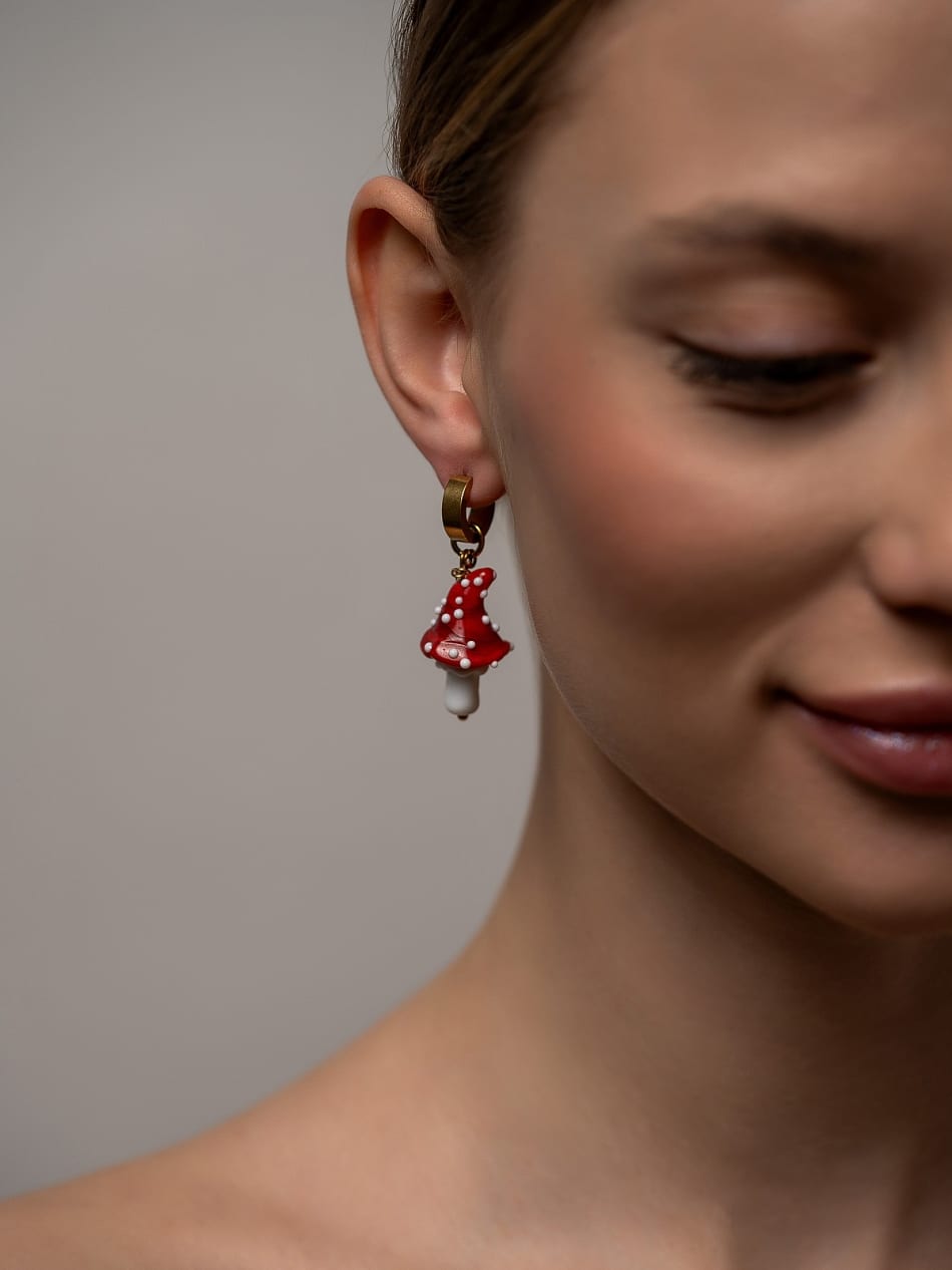 Earring "Scarlet Mushroom"  image 2