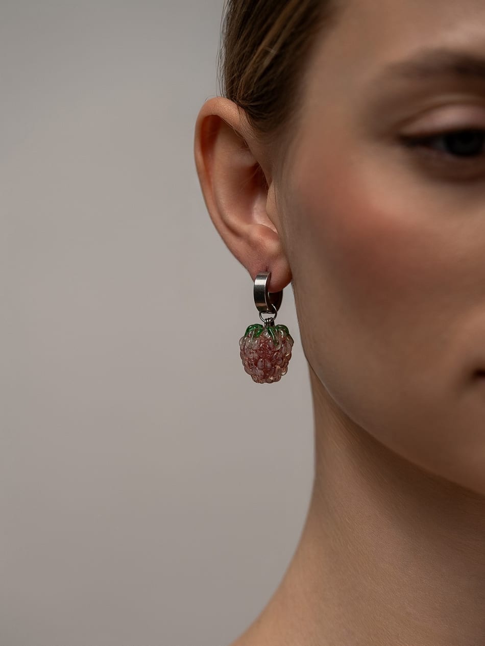 Earring "Frost Raspberry" image 2