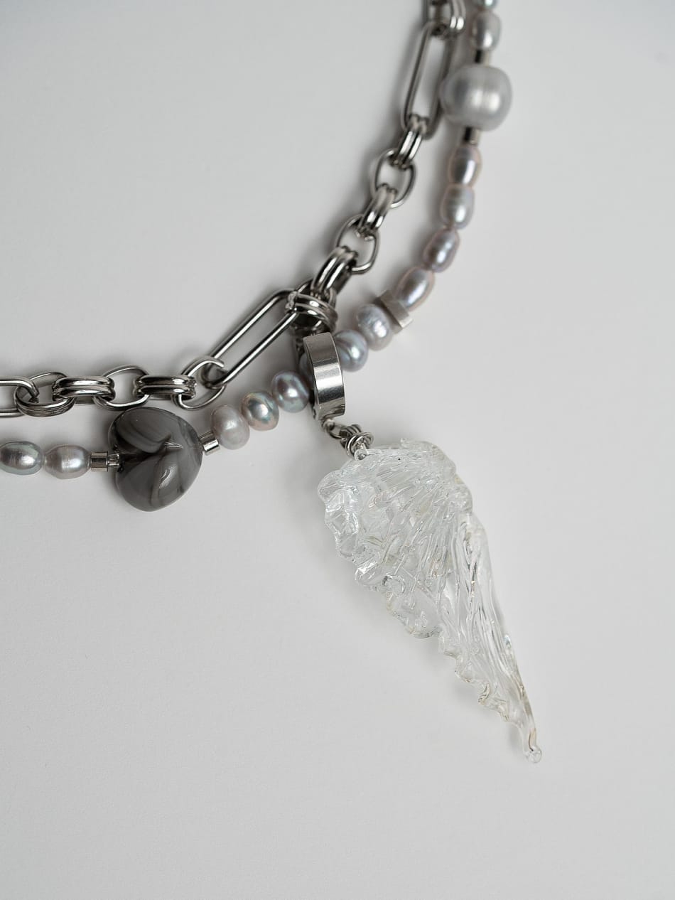 Necklace "Soft Horizon Wing" image 4