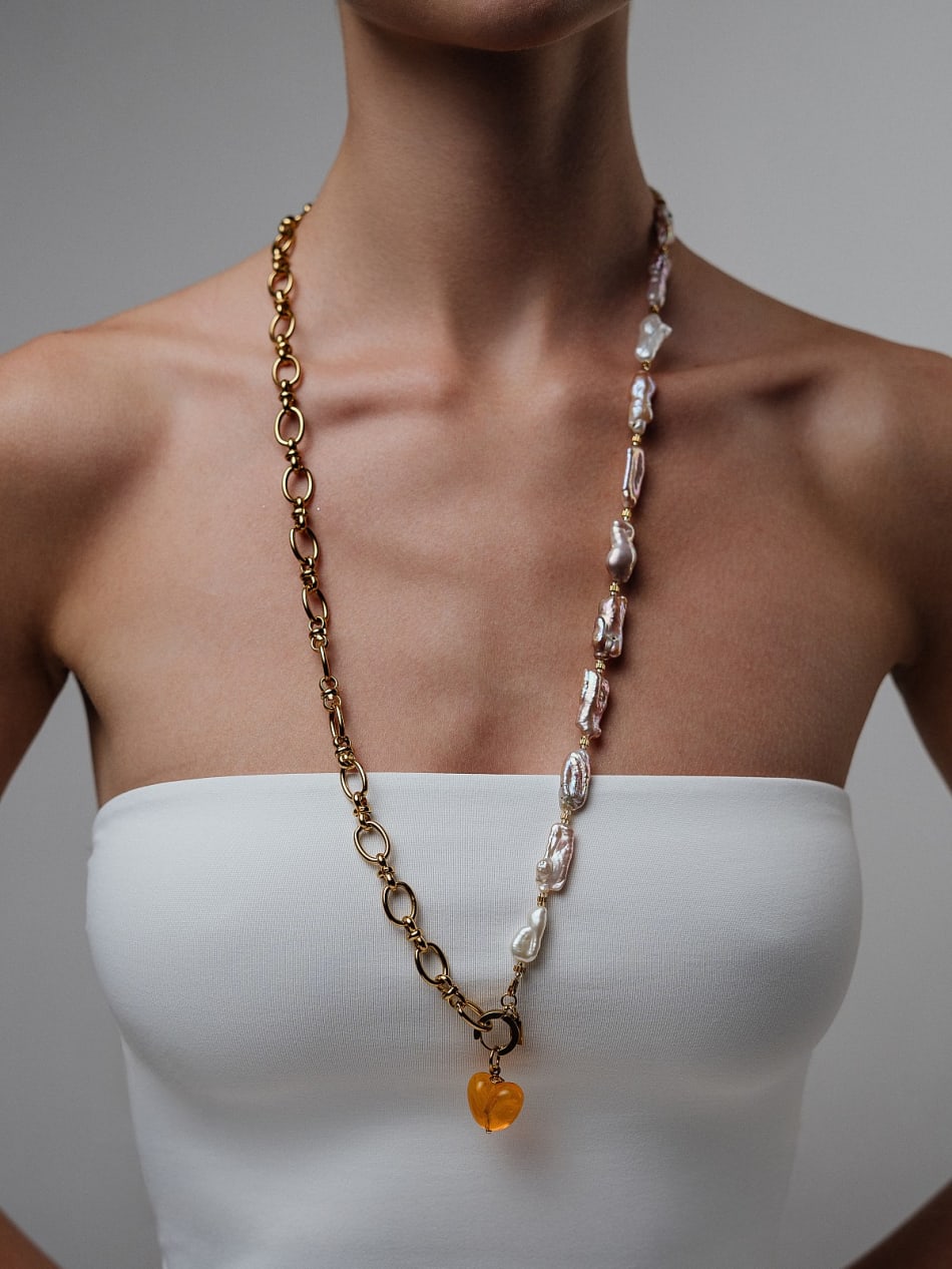 Necklace "Fiery Heart" image 1