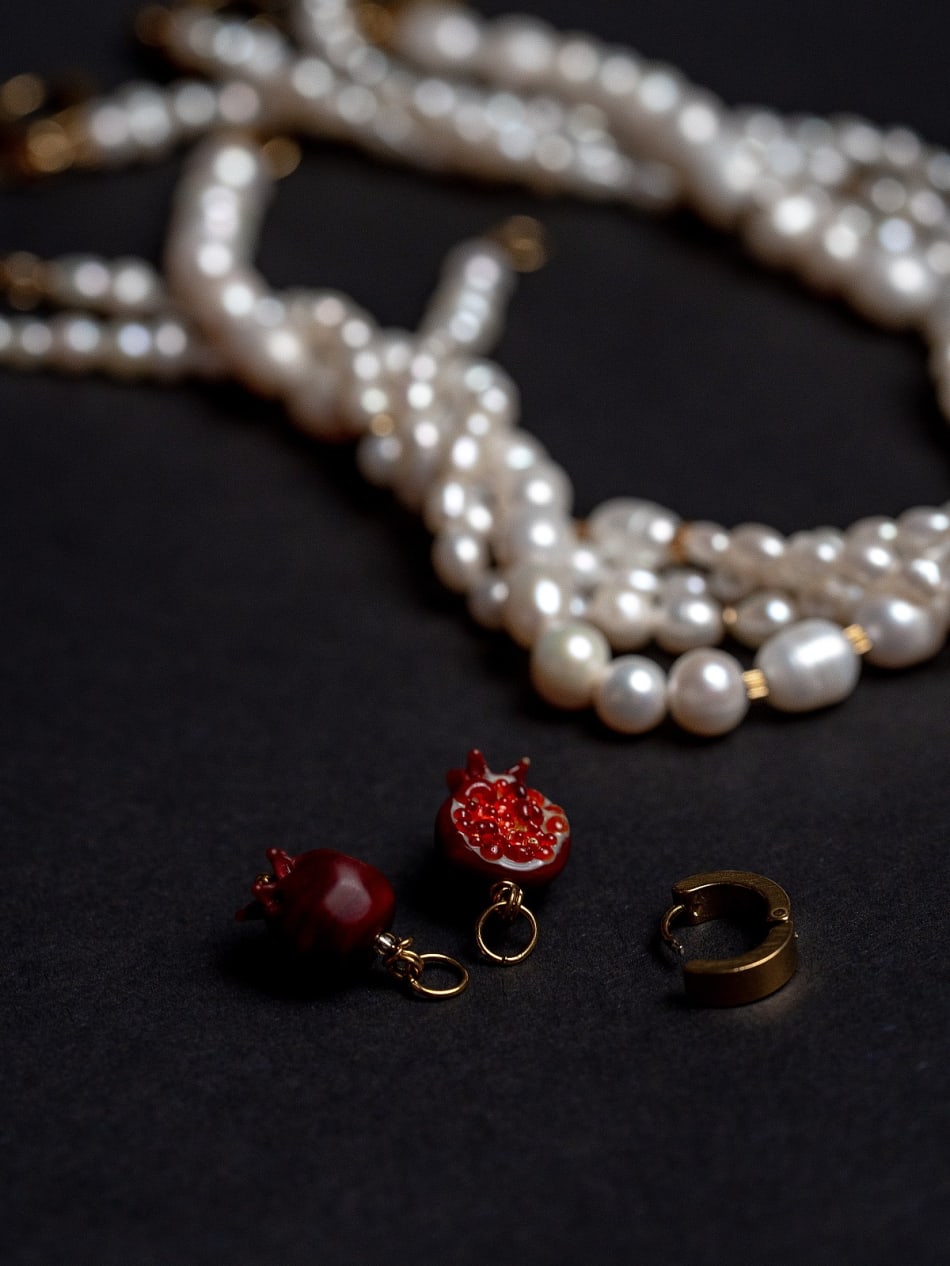 Necklace "Ruby Reflection" image 6
