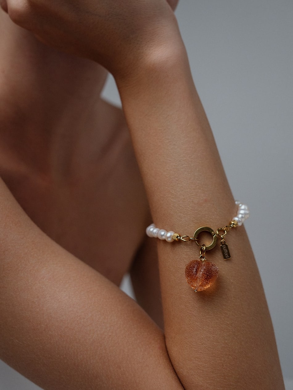 Bracelet "Champagne Glow Heart Bracelet" image 2