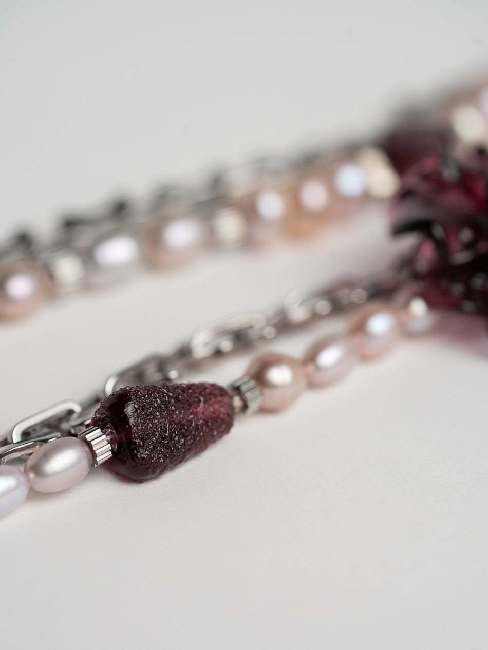 Choker “Bordeaux Garden” image 3